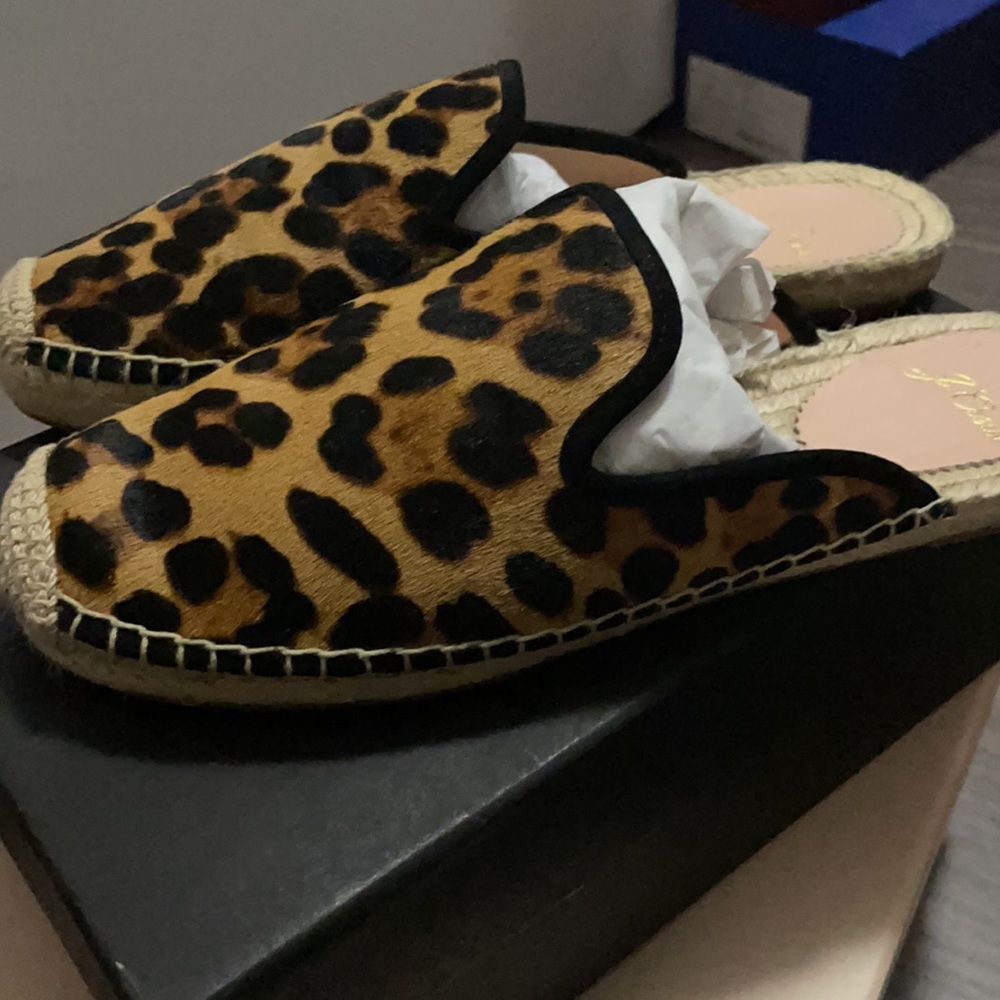 JCrew leopard espadrille flat